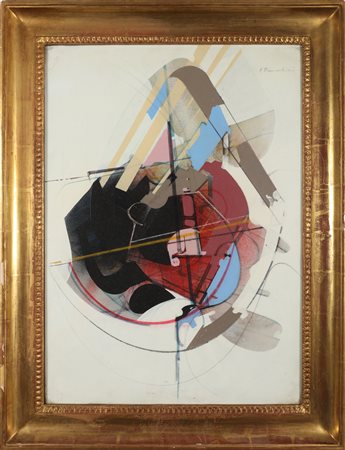 FRANCESCHINI EDOARDO (1928 - 2006) Senza titolo. Tecnica mista su tela. Cm...