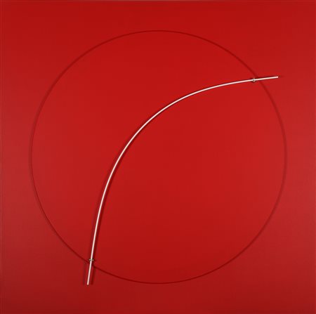 BANI BRUNO (n. 1964) Moon red. 2017. Tecnica mista su tela. Cm 100,00 x...