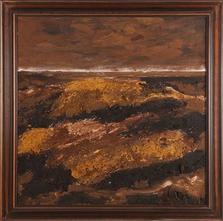 GIRARDELLO SILVANO (1928 - 2016) Senza titolo. 1992. Tecnica mista su tela....