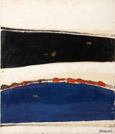 MONACHESI SANTE (1910 - 1991) Senza titolo. Olio su tela . Cm 50,00 x 60,00....