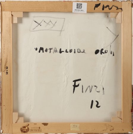 FINZI ENNIO (n. 1931) Metalloide oro. 2012. Tecnica mista su tela. Cm 50,00 x...