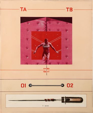 SARRI SERGIO (n. 1938) Piccola camera d'esperimento. 1976. Acrilico su tela....