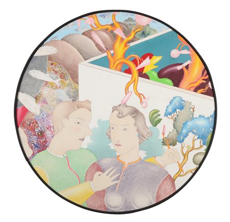 ALINARI LUCA (n. 1943) Senza titolo. 1992. Olio su tela su tavola. Cm 70,00 x...