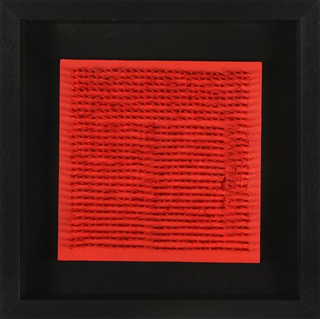 AUBERTIN BERNARD (1934 - 2015) Tableau Clous. 1970. Chiodi su tavola. Cm...