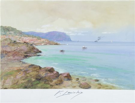 Vincenzo Laricchia 1940 Lotto di 2 oli su tela cm. 60x80, entrambi firmati:...