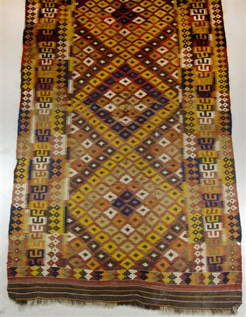 Grande tappeto Kilim, cm. 190x350.