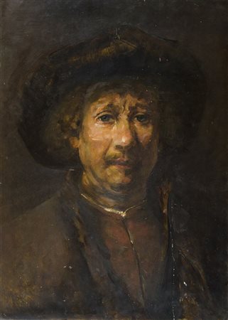 Pittore del XIX secolo da Rubens "Ritratto d'uomo" cm. 58x42 - olio su tavola