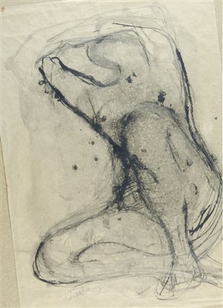 Joze Pohlen 1926 "Modella" cm. 64x44 - tecnica mista su carta Firmato b. a s.