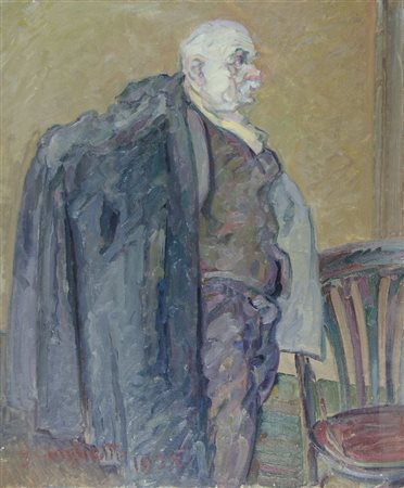 Giovanni Craglietto Verteneglio 1889-Trieste 1975 "Ritratto di profilo" cm....