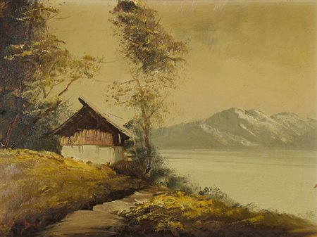 Lotto di 3 opere ad olio, misure diverse.