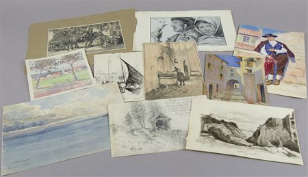 Uros Andricevich Album contenente vari disegni dell'Artista. Misure diverse.