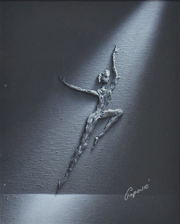 Zdravko Popovic Udbina 1962 "Ballerina" cm. 29x23 - olio su tela Firmato b. a d.