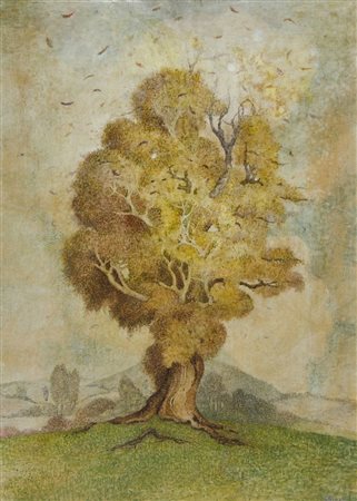 Gemma Vercelli 1916-1995 "Soffio di vento" cm. 70x50 - tecnica mista Firmato...