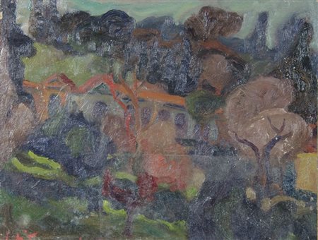 Giustino Biasion e Elena Meneghini Lotto di varie opere ad olio, misure diverse.