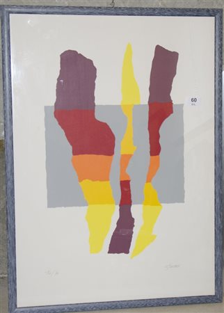 Leon Gischia 1903-1991 "Composizione" cm. 70x50 - litografia a colori Firmato...