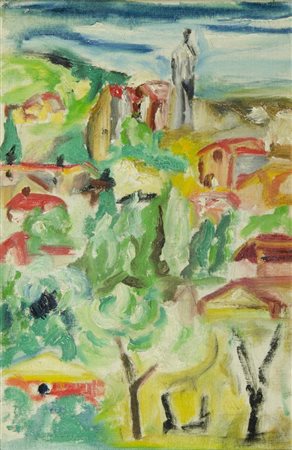 Giovanni Balansino 1912-1986 "Paesaggio" cm. 30x20 - olio su cartone telato...
