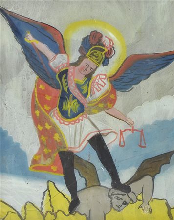 Lotto di 2 opere raffiguranti santi, cm. 40x28.