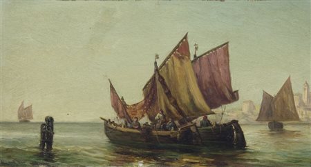 Enrico Hohenberger Trieste 1843-1897 Lotto di 2 oli su cartone raffiguranti...