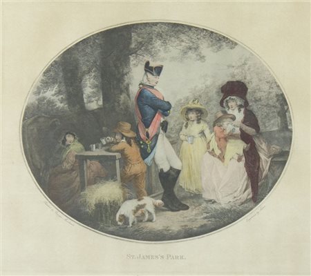 Lotto di 4 stampe incorniciate.