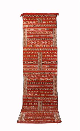 Tappeto guida etnico, Marocco, cm. 310x82.