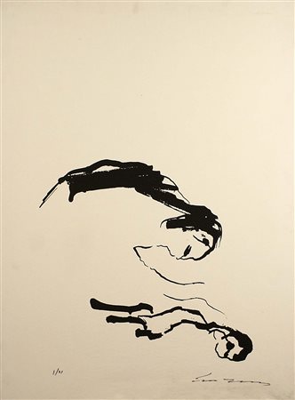 Ernesto Treccani (Milano 1920-2009), "Senza titolo", serigrafia su tela, es....