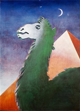 Gino Marotta (Campobasso 1935), "Cammello", olio su tela, cm. 50x70, firmato...