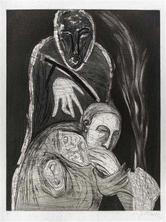 MIMMO PALADINO (1948) Senza titolo 1982 Acquaforte e acquatinta, es. p.a. 78...