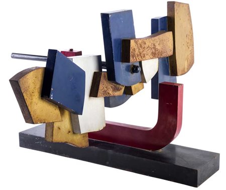 JEANNE SPITERIS (1922) Senza titolo Scultura in ferro smaltato 42 x 71 x 65...