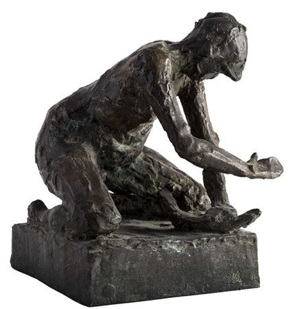 ANGELO SAGLIETTI (1913 - 1979) Senza titolo Scultura in bronzo 19,5 x 12,5 x...