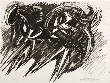 UMBERTO MASTROIANNI (1910 - 1998) Senza titolo Litografia e calcografia, es....