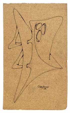 AUGUSTIN CÀRDENAS (1927 - 2001) Senza titolo China su sughero 24 x 14 cm...