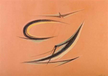 CARMELO CAPPELLO (1912 - 1996) Senza titolo 1969 Pastelli a cera su carta 49...
