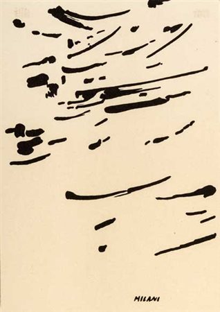 UMBERTO MILANI (1912 - 1969) Senza titolo Tre disegni a china su carta 23 x...