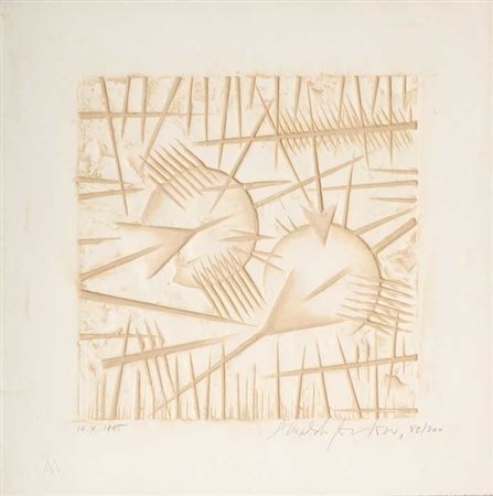 ARNALDO POMODORO (1926) Senza titolo 1995 Calcografia, es. 82/200, Stamperia...