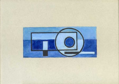 MARIO RADICE (1898 - 1987) Compo R.U. 15 1970 Tecnica mista su carta intelata...