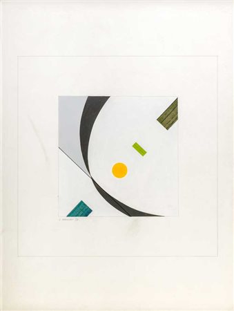 LUIGI VERONESI (1908 - 1998) Senza titolo 1977 Tecnica mista su carta 64 x 48...