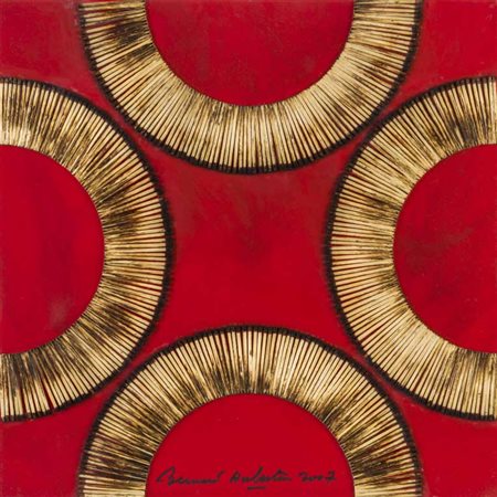 BERNARD AUBERTIN (1934 - 2015) Dessin de feu 2007 Fiammiferi bruciati su...