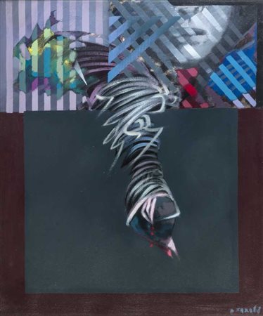 MICHELE ZAZA (1948) Protagonisti 1968 Olio su tela 60 x 50 cm Firmato e...