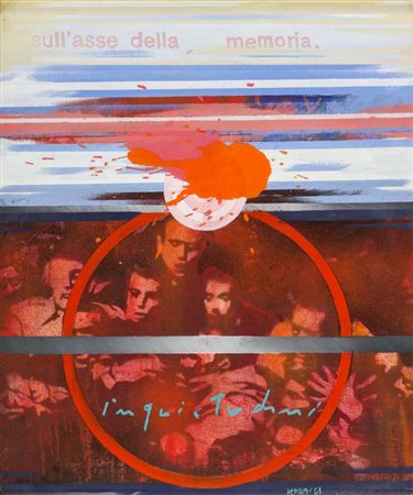 DE FILIPPI FERNANDO (1940) Sull'asse della memoria 1968 Serigrafia e acrilico...