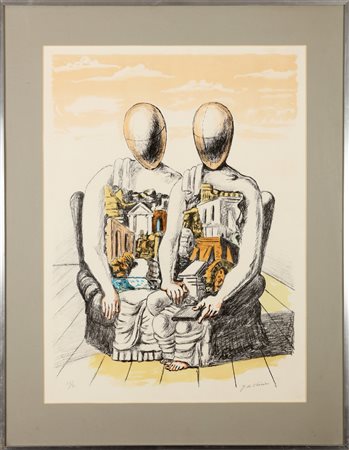 DE CHIRICO GIORGIO (1888 - 1978) Senza titolo. Litografia. Cm 50,00 x 70,00....