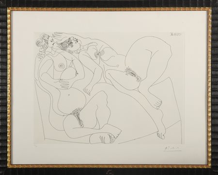 PICASSO PABLO (1881 - 1973) Senza titolo. 1971. Acquaforte. Cm 50,00 x 37,00....