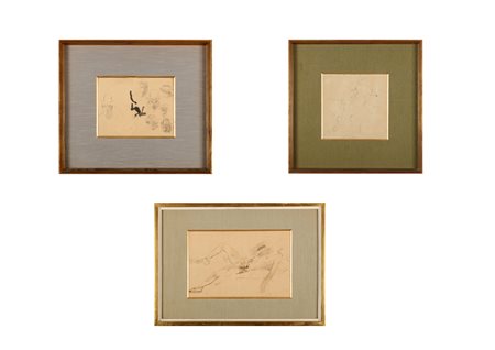 DE PISIS FILIPPO (1896 - 1956) Lotto composto da n. 3 opere. Figura maschile,...