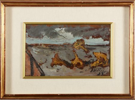 DE PISIS FILIPPO (1896 - 1956) Funghi. 1937. Olio su tavola. Cm 41,50 x...