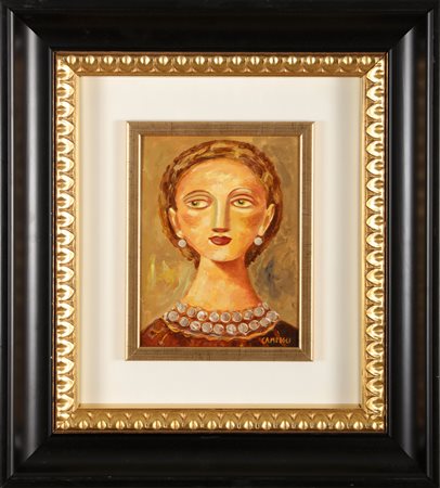 CAMPIGLI MASSIMO (1895 - 1971) Senza titolo. Olio su tavola. Cm 16,00 x...