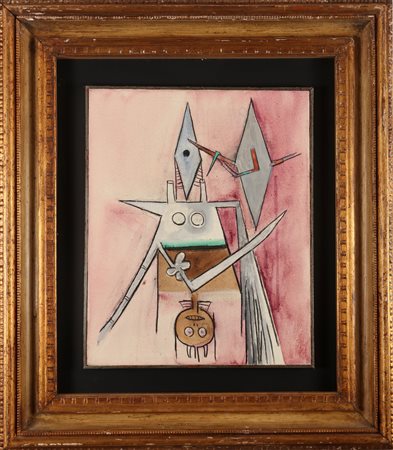 LAM WILFREDO (1902 - 1982) Senza titolo. 1972. Olio su tela . Cm 40,00 x...