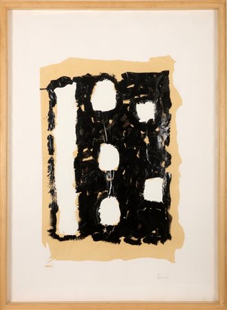 LEONARDI LEONCILLO (1915 - 1968) Senza titolo. Tecnica mista su cartoncino....