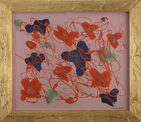 TURCATO GIULIO (1912 - 1995) Senza titolo. Tecnica mista su tela. Cm 60,00 x...