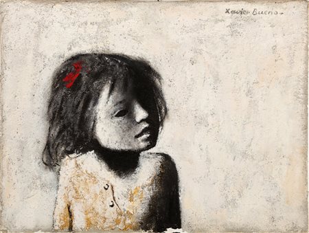 BUENO XAVIER (1915 - 1979) Senza titolo. 1968. Tecnica mista su tela. Cm...