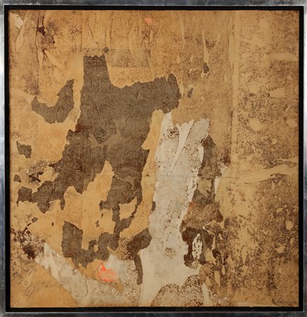 ROTELLA MIMMO (1918 - 2006) Perduto. 1957. Decollage su tavola . Cm 42,00 x...