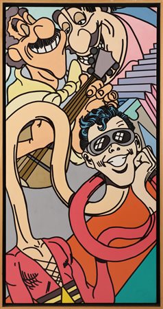 ERRO (n. 1932) Senza titolo. 2007. Acrilici su tela . Cm 50,00 x 100,00....